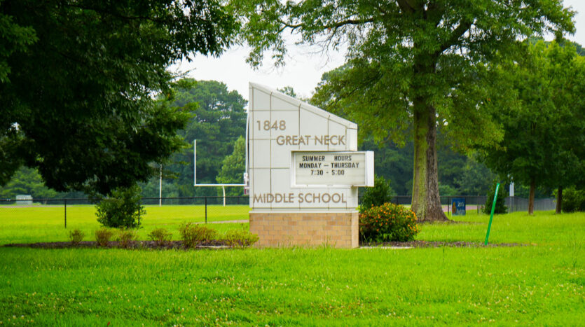 Great Neck Middle School in great neck virginia beach