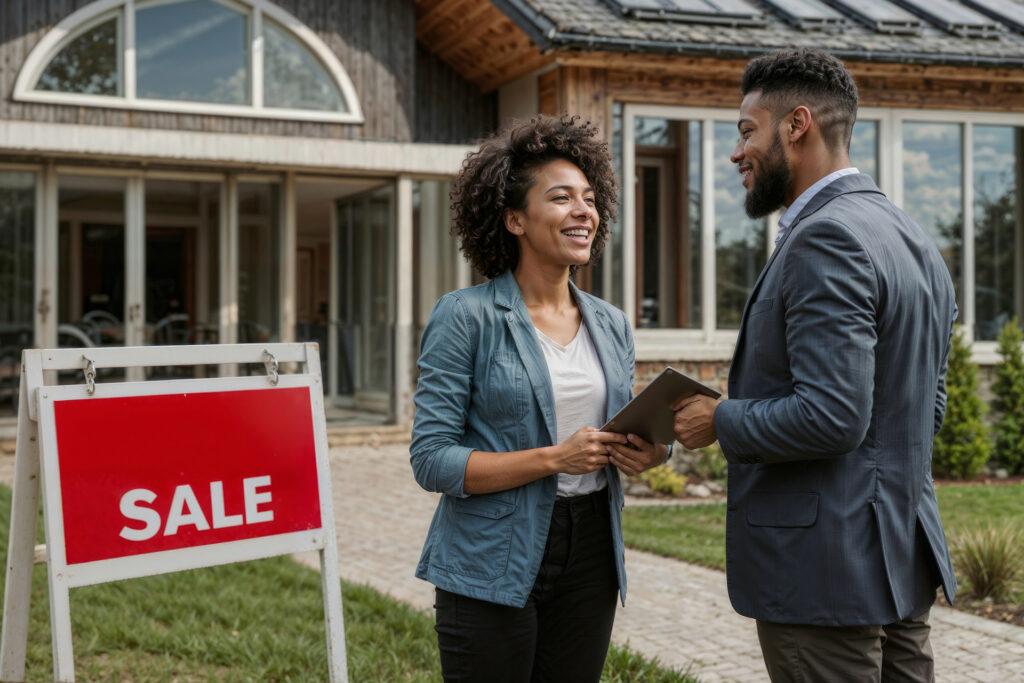 Realtor meeting a homeowner about getting their home ready to sell
