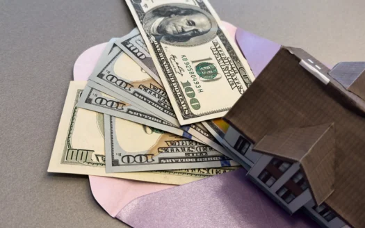 Cash payment exchanged for house keys