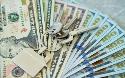 Cash payment exchanged for house keys