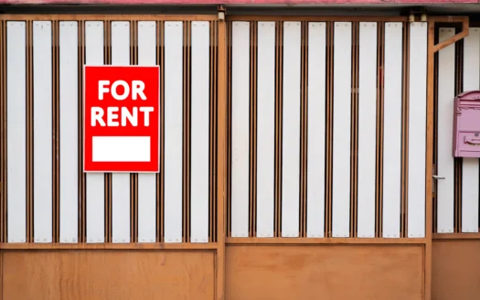 For rent sign outside a rental property