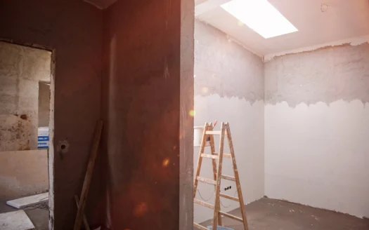 Interior wall repairs during pre-sale renovation